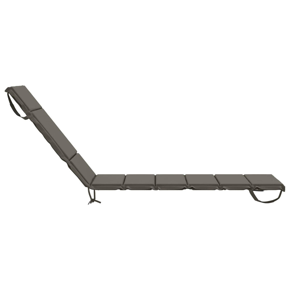 Ligstoel Kussen GEMERT 100% Polyester Grijs 200 x 50 x 3 cm