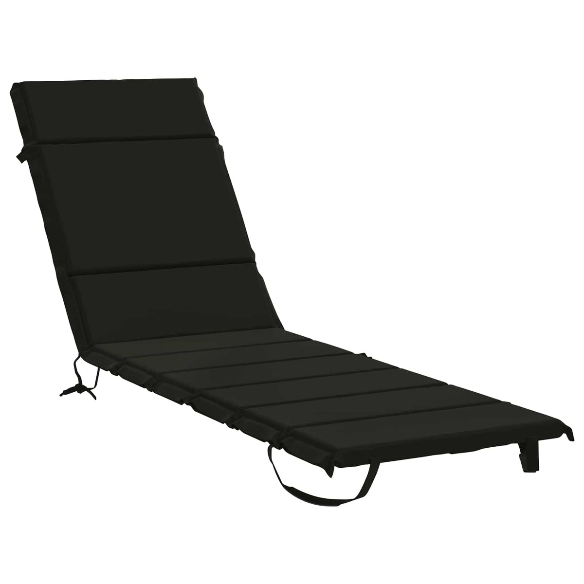 Ligstoel Kussen GEMERT 100% Polyester Zwart 200 x 50 x 3 cm