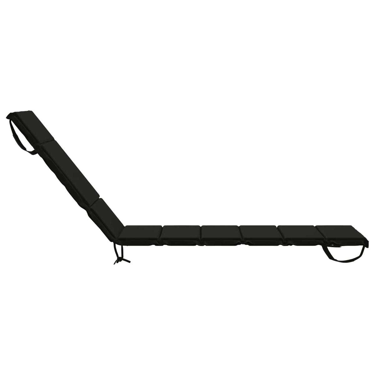 Ligstoel Kussen GEMERT 100% Polyester Zwart 200 x 50 x 3 cm