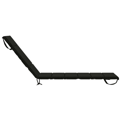 Ligstoel Kussen GEMERT 100% Polyester Zwart 200 x 50 x 3 cm