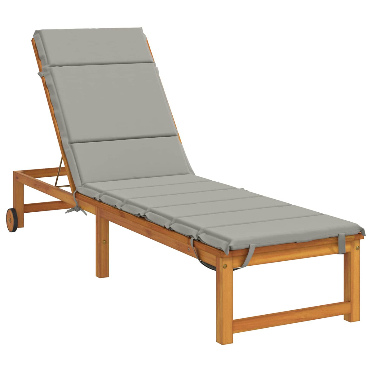 Ligstoel Kussen GEMERT 100% Polyester Grijs 200 x 50 x 3 cm