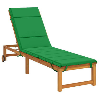 Ligstoel Kussen GEMERT 100% Polyester Groen 200 x 50 x 3 cm