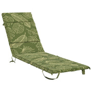 Ligstoelkussen bladontwerp groen polyester
