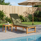Ligstoelkussen olijfgroen polyester 180x60 cm