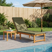 Ligstoelkussen olijfgroen polyester 180x60 cm