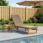 Ligstoelkussen zand 200x60x3 cm polyester