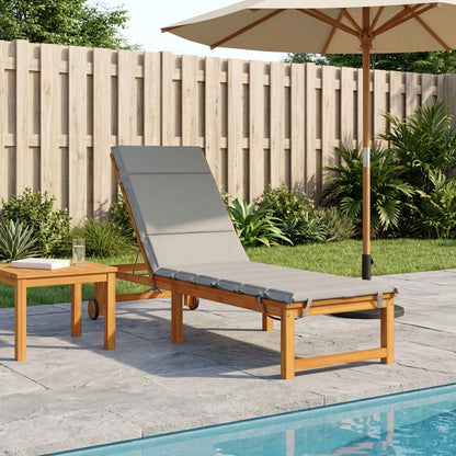 Ligstoel Kussen GEMERT 100% Polyester Grijs 200 x 60 x 3 cm