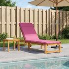 Ligstoelkussen roze 200x60x3 cm polyester