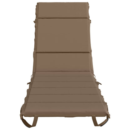 Ligstoel Kussen GEMERT 100% Polyester Taupe 200 x 60 x 3 cm