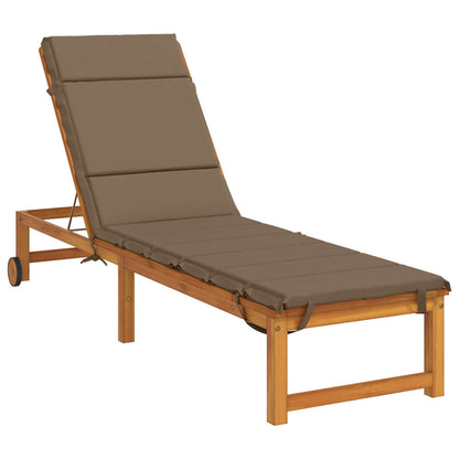 Ligstoel Kussen GEMERT 100% Polyester Taupe 200 x 60 x 3 cm