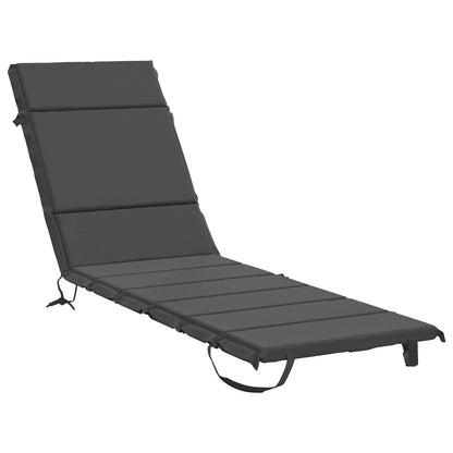 Ligstoel Kussen GEMERT 100% Polyester Antraciet 200 x 60 x 3 cm