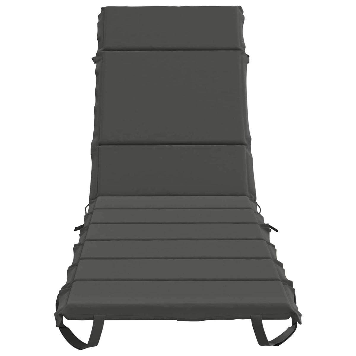 Ligstoel Kussen GEMERT 100% Polyester Antraciet 200 x 60 x 3 cm