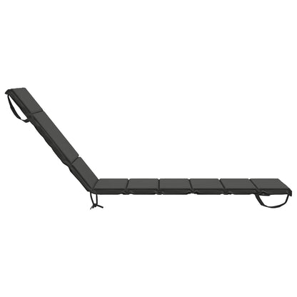 Ligstoel Kussen GEMERT 100% Polyester Antraciet 200 x 60 x 3 cm