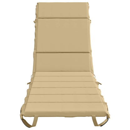 Ligstoel Kussen GEMERT 100% Polyester Beige 200 x 60 x 3 cm