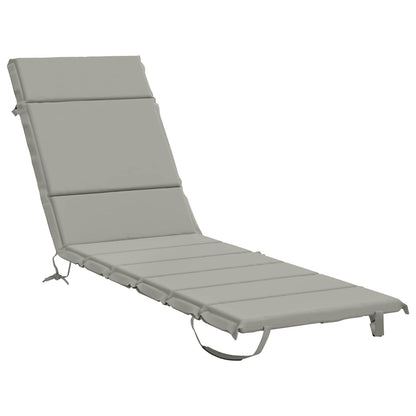 Ligstoel Kussen GEMERT 100% Polyester Grijs 200 x 60 x 3 cm