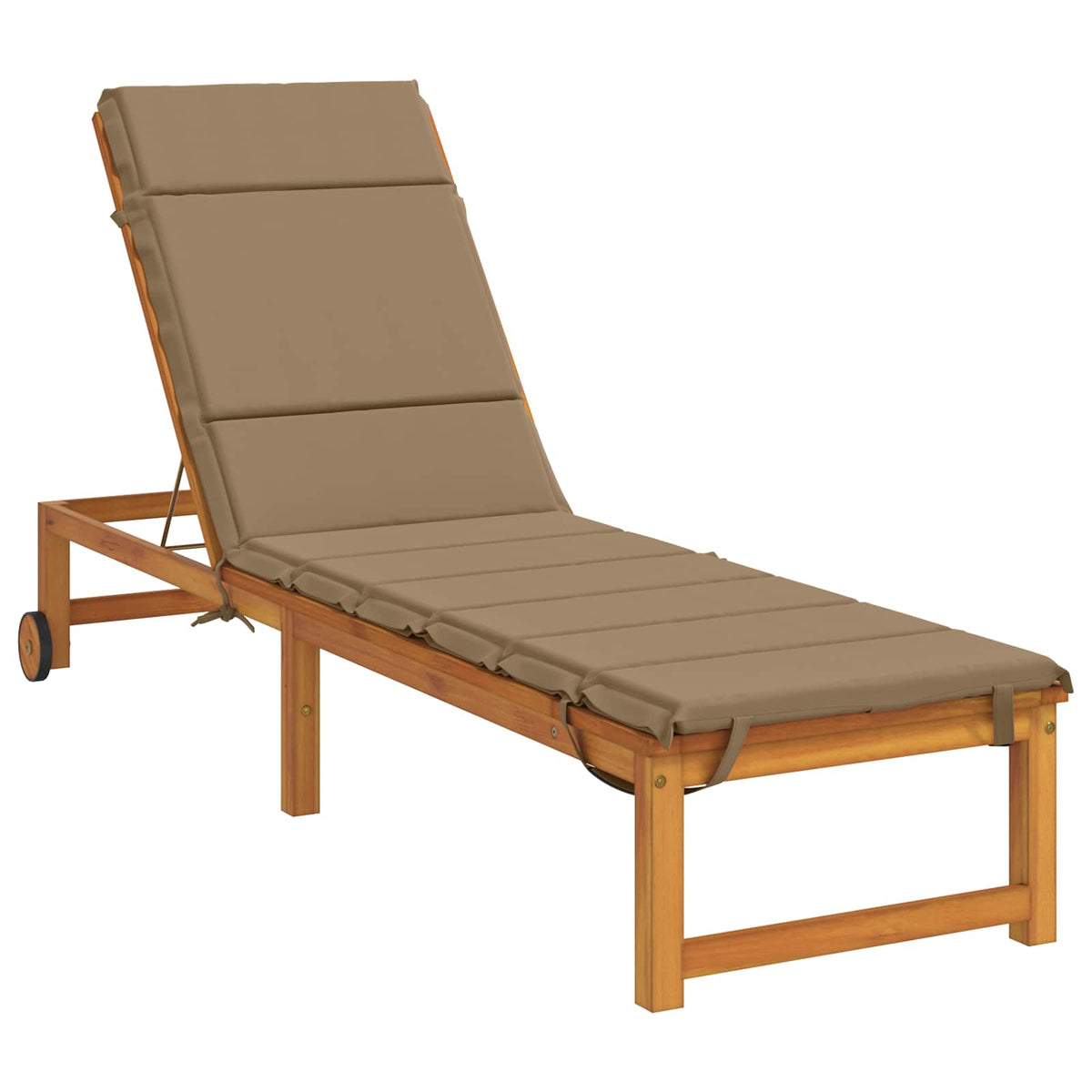 Ligstoel Kussen GEMERT 100% Polyester Taupe 200 x 60 x 3 cm