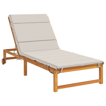 Ligstoel Kussen GEMERT 100% Polyester Wit 200 x 70 x 3 cm