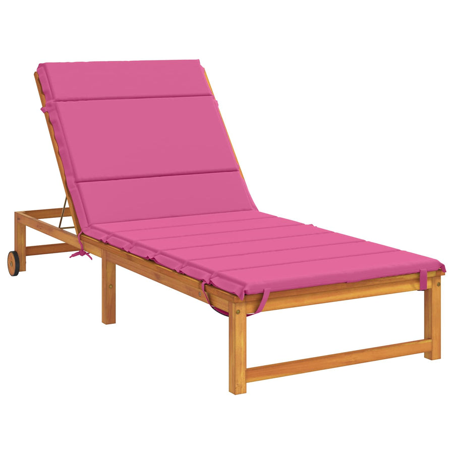 Ligstoel Kussen GEMERT 100% Polyester Roze 200 x 70 x 3 cm