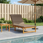 Ligstoel Kussen GEMERT 100% Polyester Taupe 200 x 80 x 3 cm