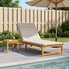 Ligstoelkussen 200x70x3 cm wit polyester
