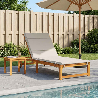 Ligstoel Kussen GEMERT 100% Polyester Wit 200 x 80 x 3 cm