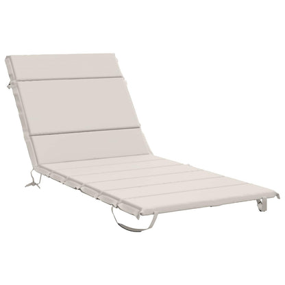 Ligstoel Kussen GEMERT 100% Polyester Wit 200 x 80 x 3 cm