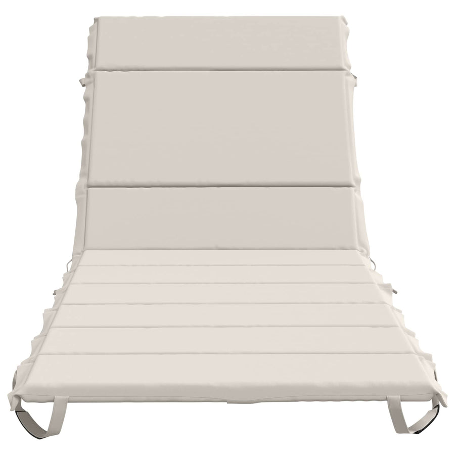 Ligstoel Kussen GEMERT 100% Polyester Wit 200 x 80 x 3 cm