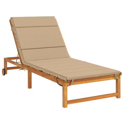 Ligstoel Kussen GEMERT 100% Polyester Zand 200 x 80 x 3 cm
