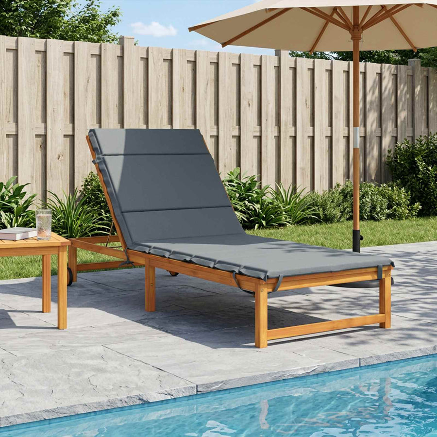 Ligstoel Kussen GEMERT 100% Polyester Blauw 200 x 80 x 3 cm