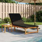 Ligstoel Kussen GEMERT 100% Polyester Zwart 200 x 80 x 3 cm