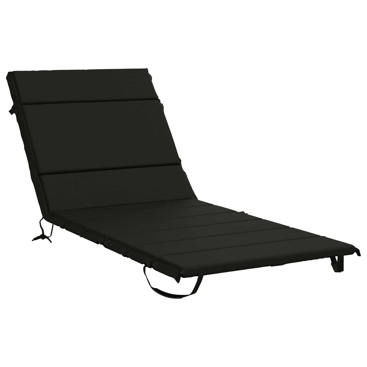 Ligstoel Kussen GEMERT 100% Polyester Zwart 200 x 80 x 3 cm