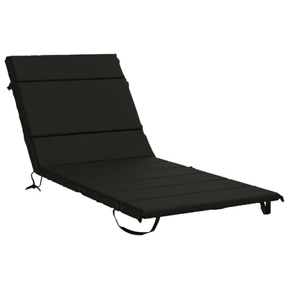 Ligstoel Kussen GEMERT 100% Polyester Zwart 200 x 80 x 3 cm