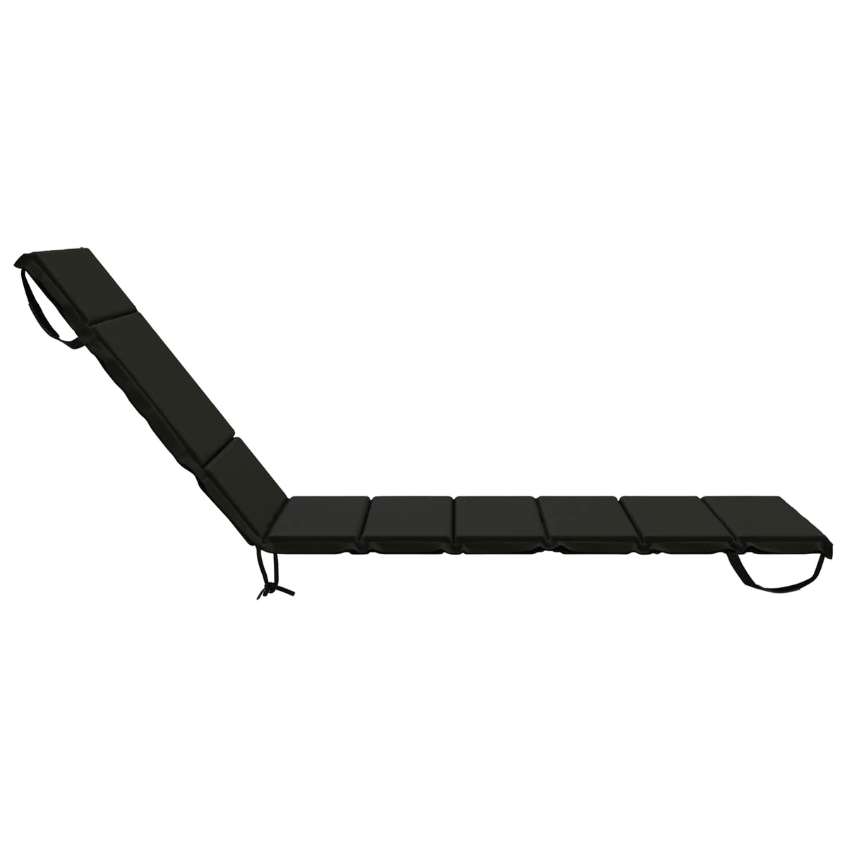 Ligstoel Kussen GEMERT 100% Polyester Zwart 200 x 80 x 3 cm