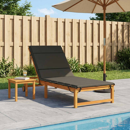 Ligstoel Kussen GEMERT 100% Polyester Antraciet 200 x 80 x 3 cm