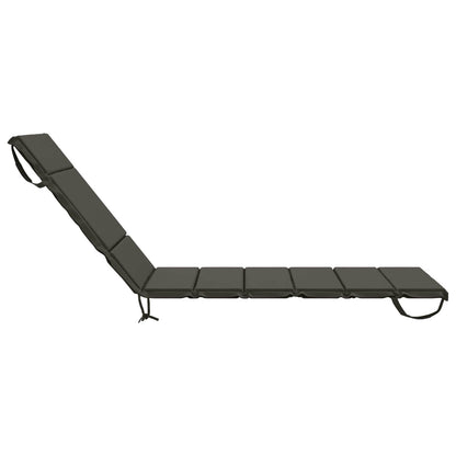 Ligstoel Kussen GEMERT 100% Polyester Antraciet 200 x 80 x 3 cm
