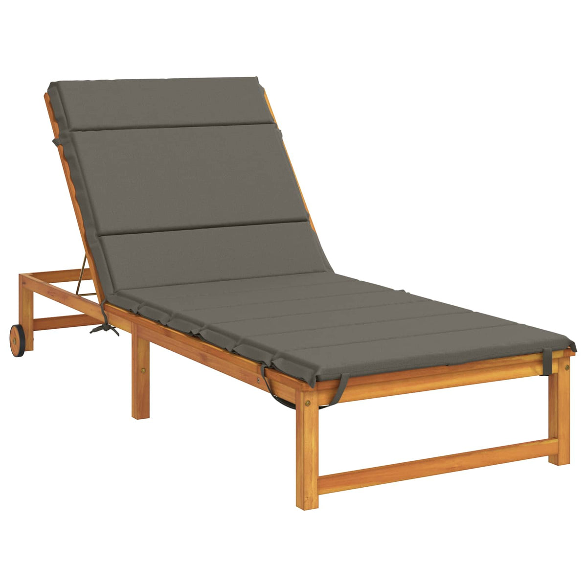 Ligstoel Kussen GEMERT 100% Polyester Grijs 200 x 80 x 3 cm