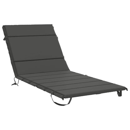 Ligstoel Kussen GEMERT 100% Polyester Antraciet 200 x 80 x 3 cm
