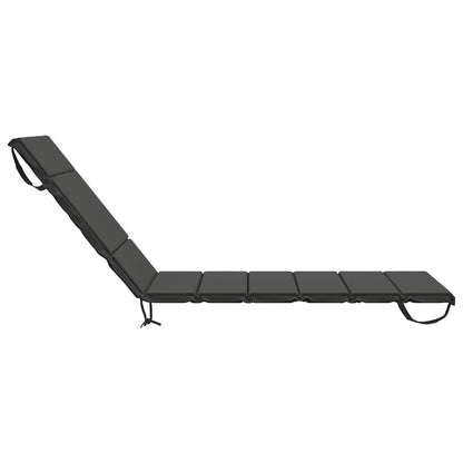 Ligstoel Kussen GEMERT 100% Polyester Antraciet 200 x 80 x 3 cm