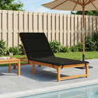 Ligstoelkussen zwart 200x80x3 cm polyester