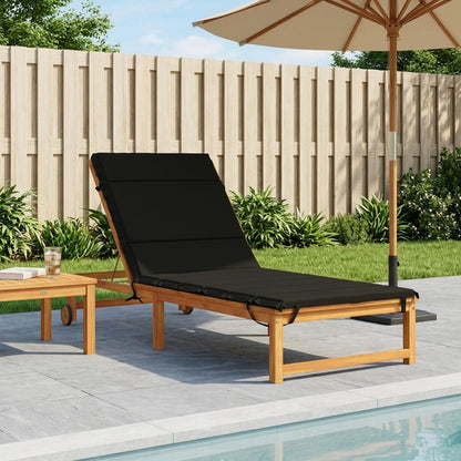 Ligstoel Kussen GEMERT 100% Polyester Zwart 200 x 80 x 3 cm
