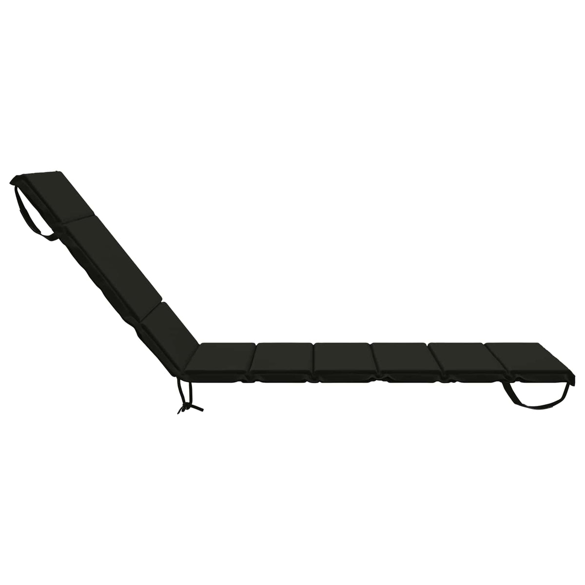 Ligstoel Kussen GEMERT 100% Polyester Zwart 200 x 80 x 3 cm