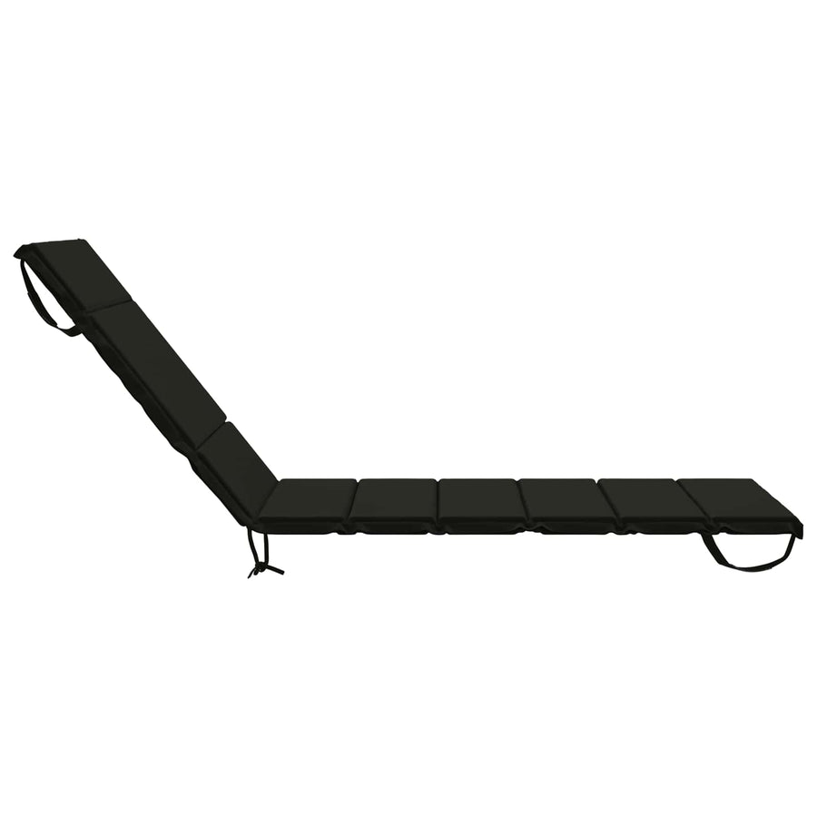 Ligstoel Kussen GEMERT 100% Polyester Zwart 200 x 80 x 3 cm