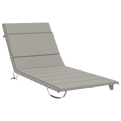 Ligstoel Kussen GEMERT 100% Polyester Grijs 200 x 80 x 3 cm