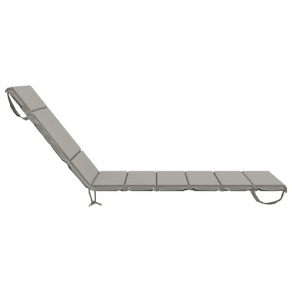 Ligstoel Kussen GEMERT 100% Polyester Grijs 200 x 80 x 3 cm