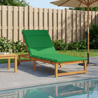 Ligstoelkussen groen 200x80x3 cm polyester