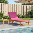 Ligstoelkussen 200x70x3 cm roze polyester