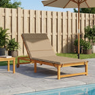 Ligstoel Kussen GEMERT 100% Polyester Taupe 200 x 80 x 3 cm