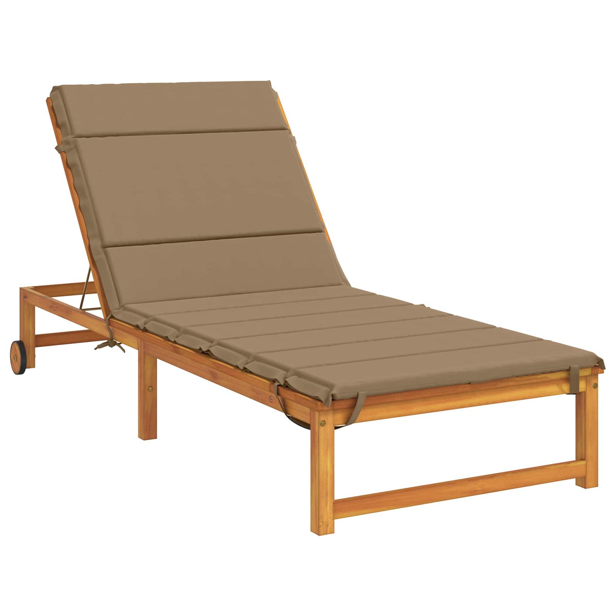 Ligstoel Kussen GEMERT 100% Polyester Taupe 200 x 80 x 3 cm