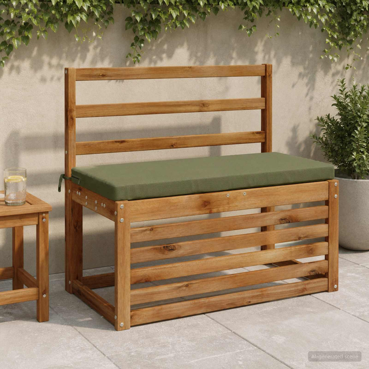 Bankkussen SOEST 100% Polyester Olijfgroen 80 x 40 x 5 cm