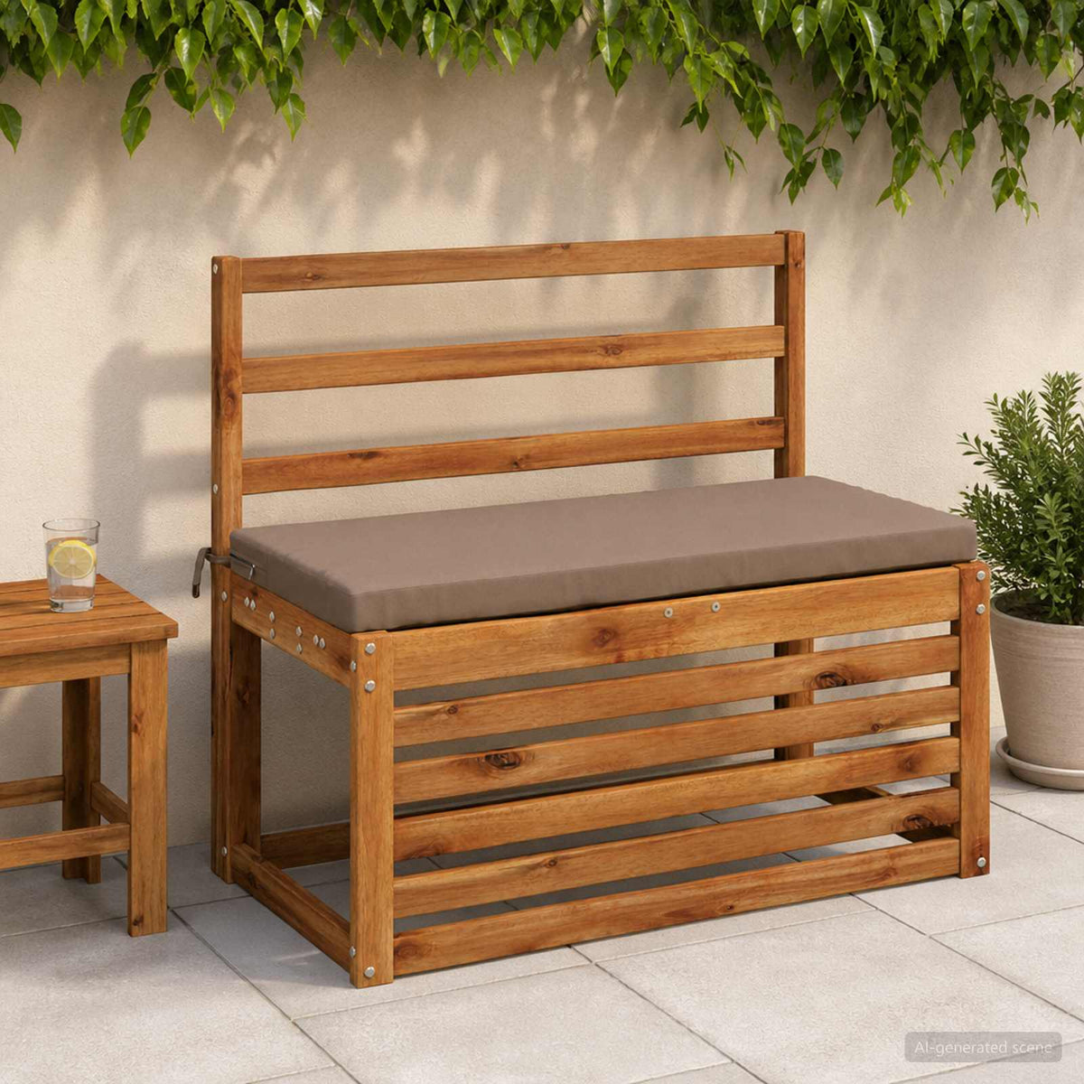 2-delige Bankkussens SOEST 2 st 100% Polyester Taupe